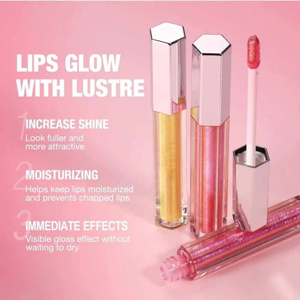 Vibrant Blue Glittet Lip Gloss